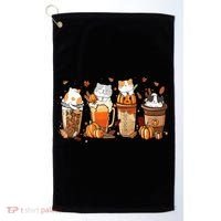 Pumpkin Spice Latte Costume For Cats Lover Golf Towel thumb 0