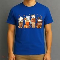 Pumpkin Spice Latte Costume For Cats Lover T-Shirt thumb 3