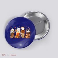 Pumpkin Spice Latte Costume For Cats Lover Button thumb 0