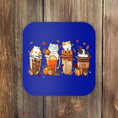Pumpkin Spice Latte Costume For Cats Lover Coaster