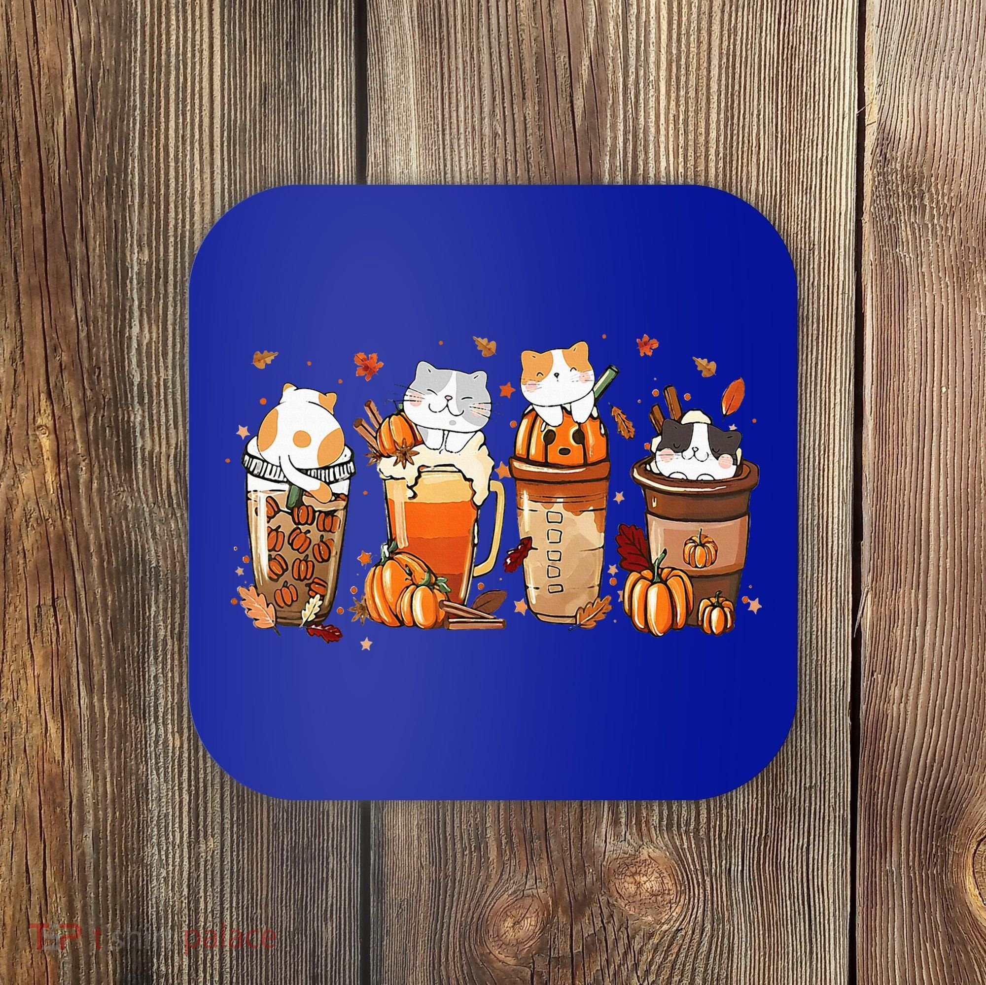 Pumpkin Spice Latte Costume For Cats Lover Coaster