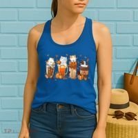 Pumpkin Spice Latte Costume For Cats Lover Women's Tank Top thumb 2