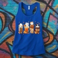 Pumpkin Spice Latte Costume For Cats Lover Women's Tank Top thumb 3