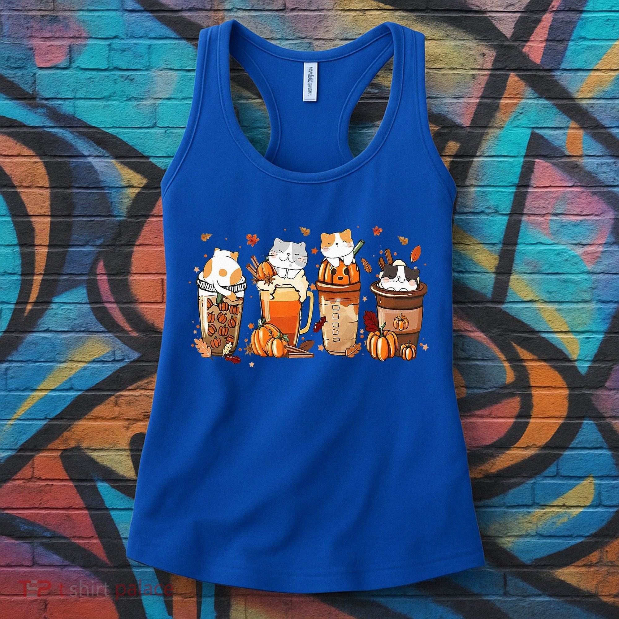 Pumpkin Spice Latte Costume For Cats Lover Women's Tank Top