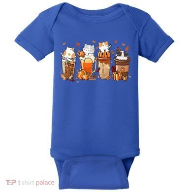Pumpkin Spice Latte Costume For Cats Lover Baby Bodysuit