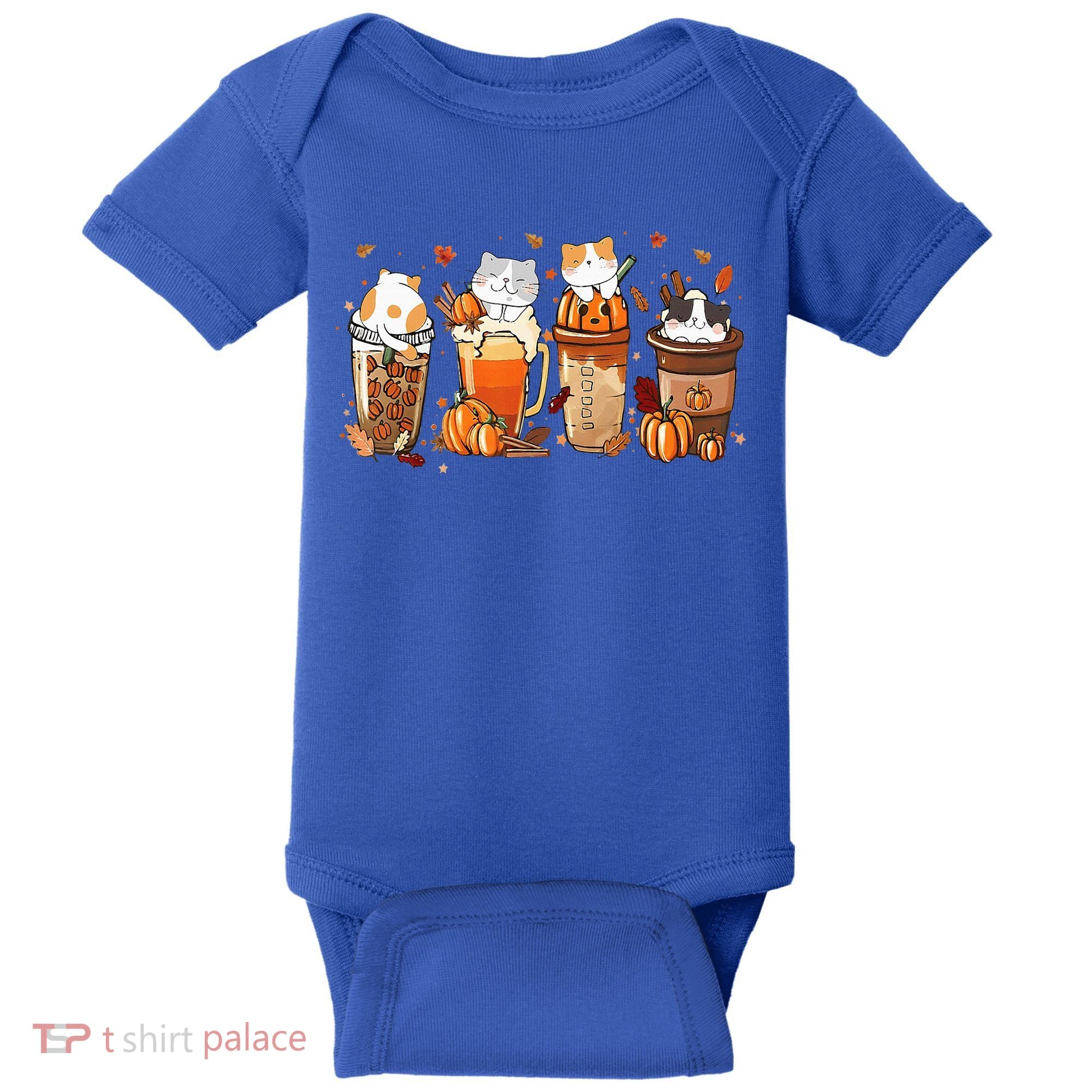 Pumpkin Spice Latte Costume For Cats Lover Baby Bodysuit