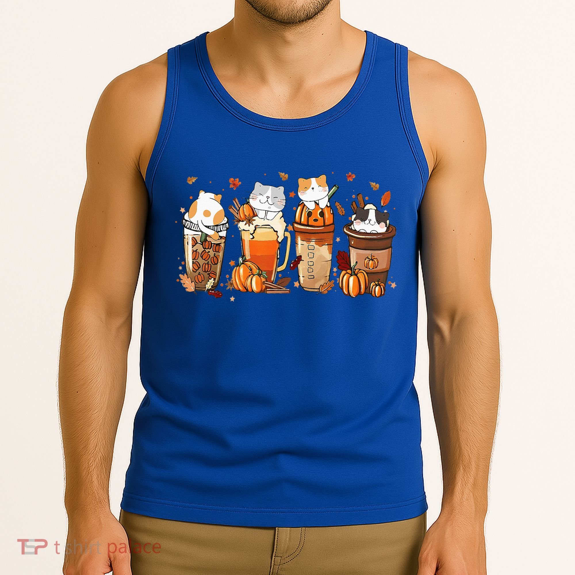 Pumpkin Spice Latte Costume For Cats Lover Tank Top