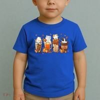 Pumpkin Spice Latte Costume For Cats Lover Toddler T-Shirt thumb 2