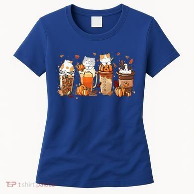 Pumpkin Spice Latte Costume For Cats Lover Women's T-Shirt