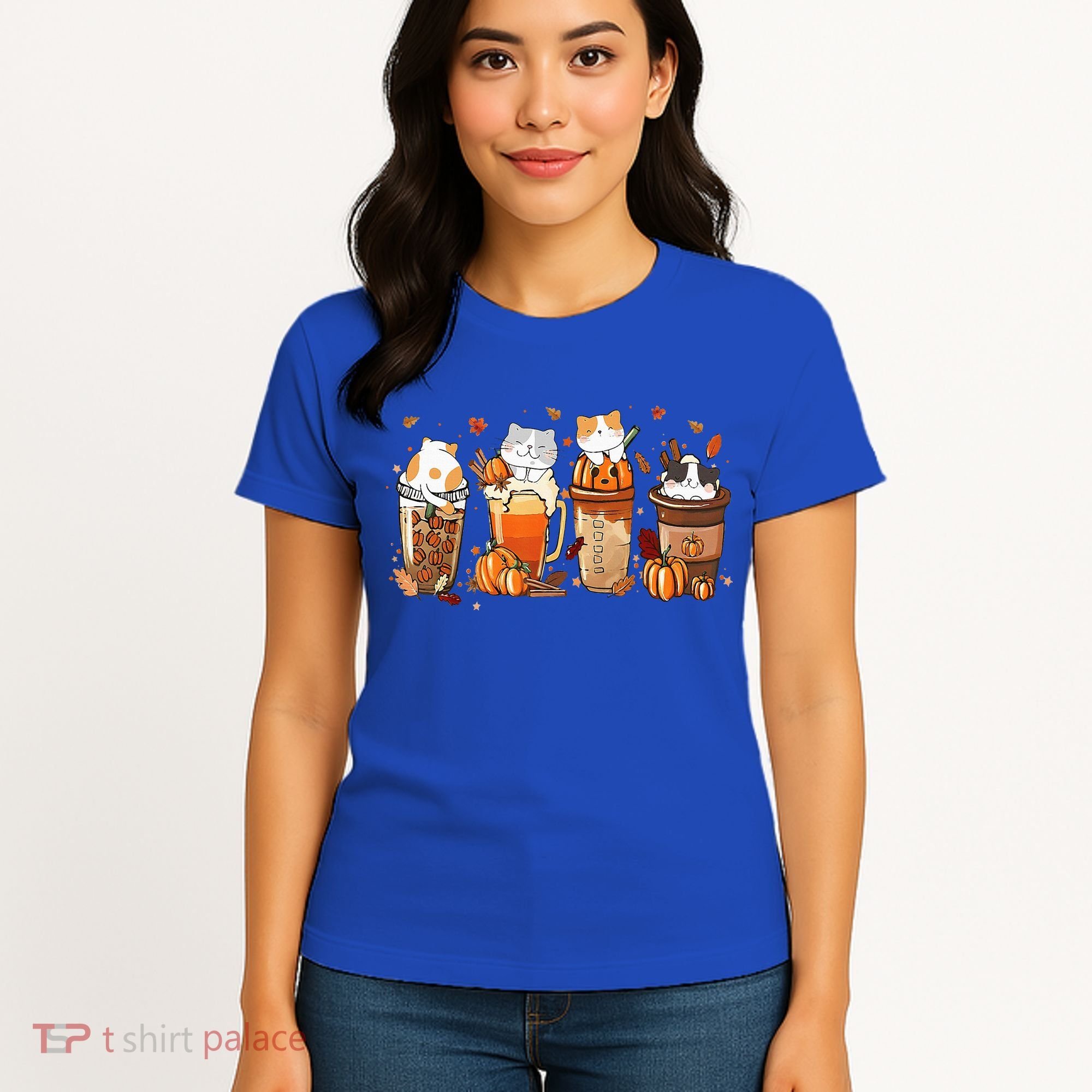 Pumpkin Spice Latte Costume For Cats Lover Women's T-Shirt