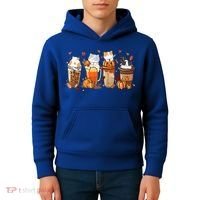Pumpkin Spice Latte Costume For Cats Lover Kids Hoodie thumb 4