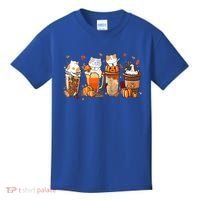 Pumpkin Spice Latte Costume For Cats Lover Kids T-Shirt thumb 0