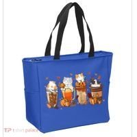 Pumpkin Spice Latte Costume For Cats Lover Tote Bag thumb 2