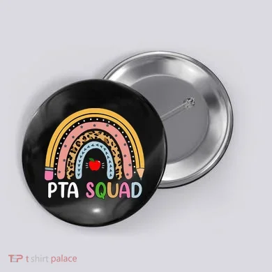 PTA Squad Leopard Rainbow Physical Therapist Assistant PTA Button