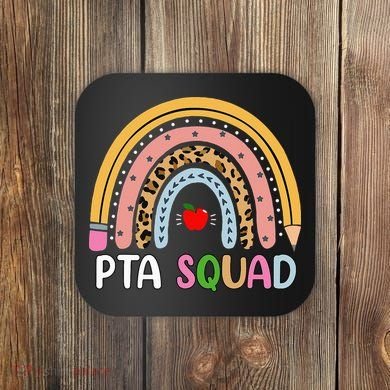 PTA Squad Leopard Rainbow Physical Therapist Assistant PTA Coaster