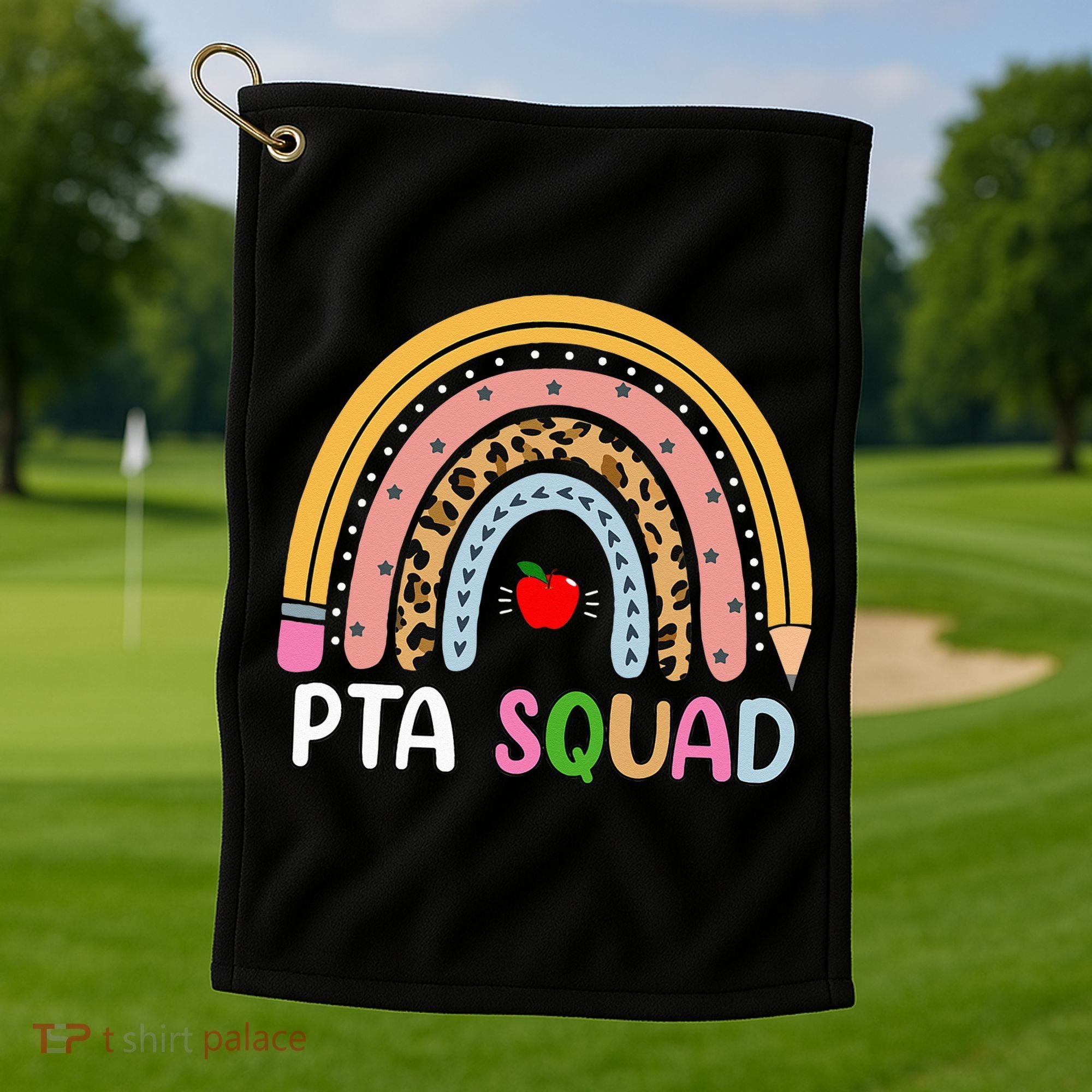 PTA Squad Leopard Rainbow Physical Therapist Assistant PTA Golf Towel