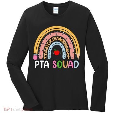 PTA Squad Leopard Rainbow Physical Therapist Assistant PTA Women's Long Sleeve Shirt