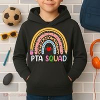 PTA Squad Leopard Rainbow Physical Therapist Assistant PTA Kids Hoodie thumb 2