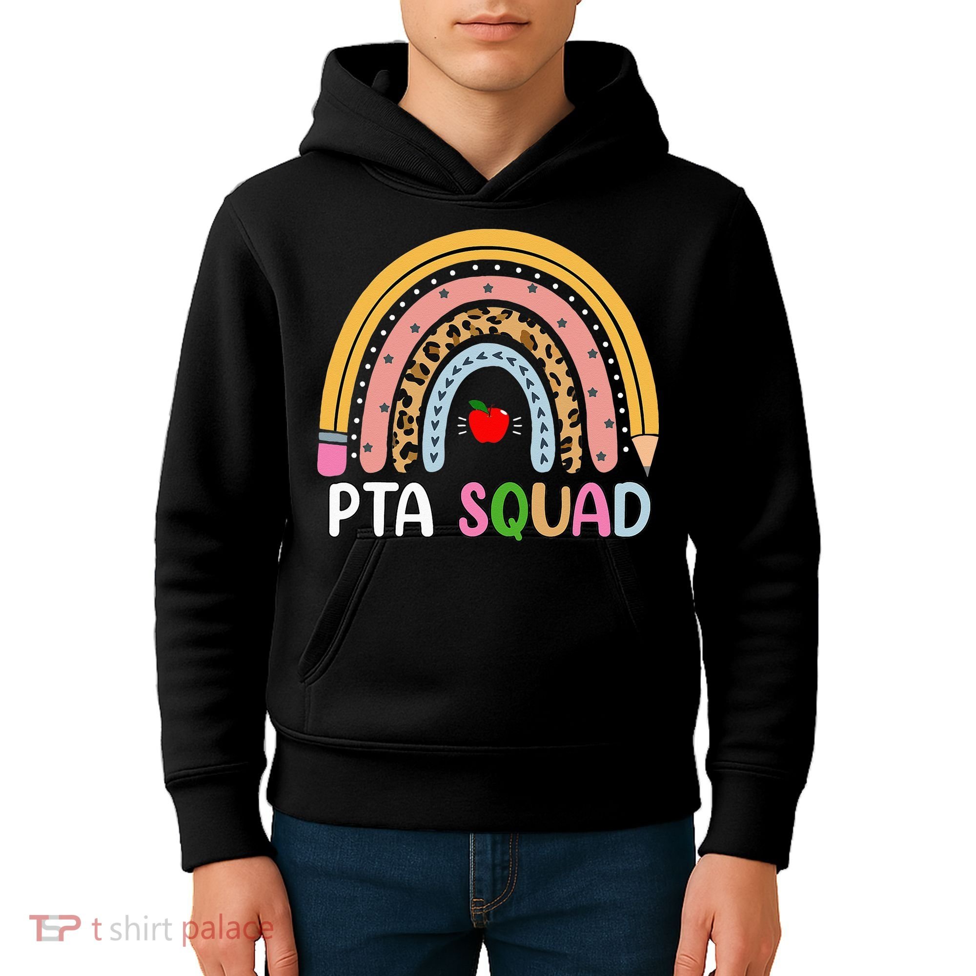 PTA Squad Leopard Rainbow Physical Therapist Assistant PTA Kids Hoodie