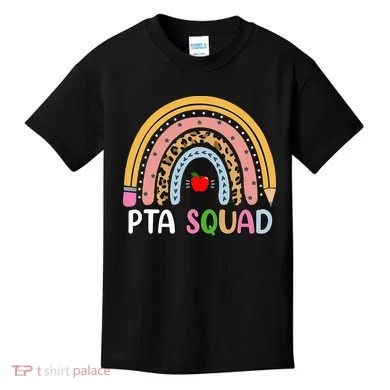 PTA Squad Leopard Rainbow Physical Therapist Assistant PTA Kids T-Shirt
