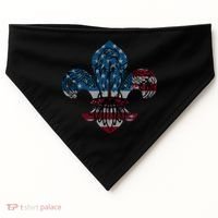 Patriotic Scout Logo Scouting Lover Us Flag Eagle Cool Gift USA-Made Doggie Bandana thumb 0