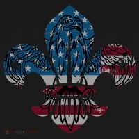 Patriotic Scout Logo Scouting Lover Us Flag Eagle Cool Gift USA-Made Doggie Bandana thumb 2