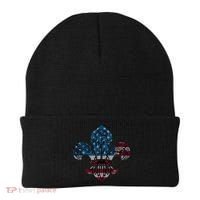 Patriotic Scout Logo Scouting Lover Us Flag Eagle Cool Gift Beanie thumb 0