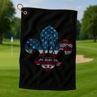 Patriotic Scout Logo Scouting Lover Us Flag Eagle Cool Gift Golf Towel thumb 1