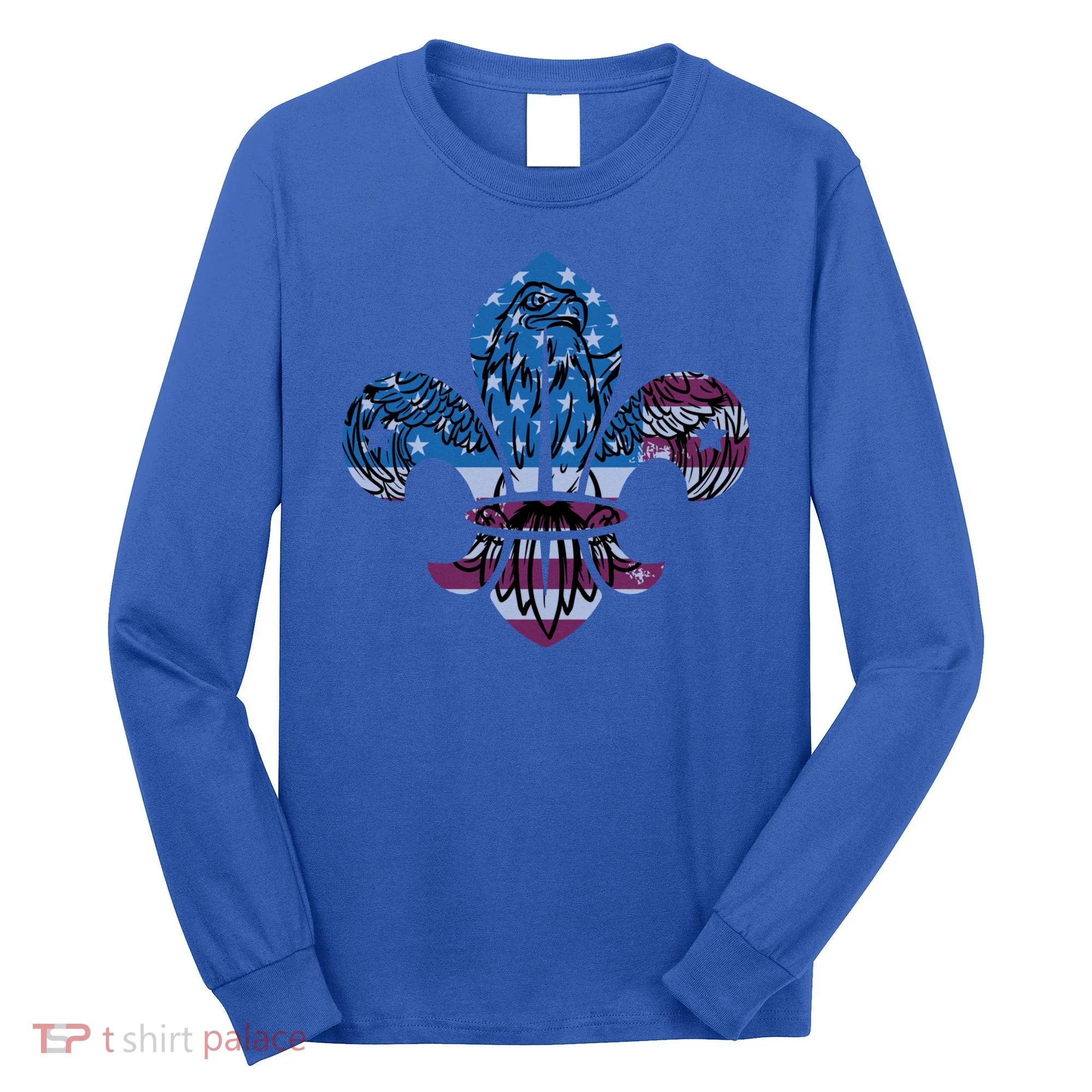 Patriotic Scout Logo Scouting Lover Us Flag Eagle Cool Gift Long Sleeve Shirt