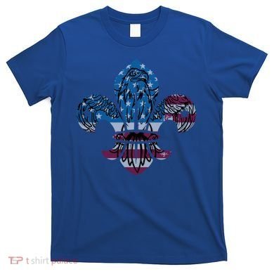 Patriotic Scout Logo Scouting Lover Us Flag Eagle Cool Gift T-Shirt