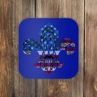 Patriotic Scout Logo Scouting Lover Us Flag Eagle Cool Gift Coaster thumb 0
