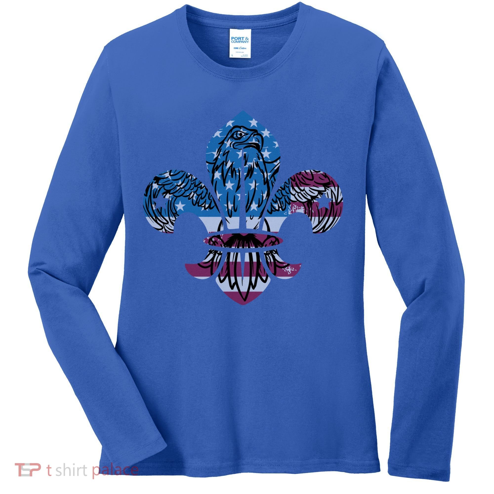 Patriotic Scout Logo Scouting Lover Us Flag Eagle Cool Gift Women's Long Sleeve Shirt