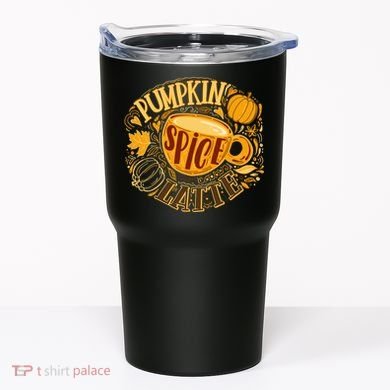 Pumpkin Spice Latte Emblem Sign Tumbler