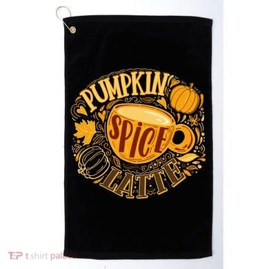 Pumpkin Spice Latte Emblem Sign Golf Towel