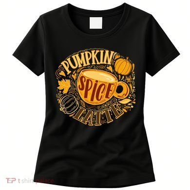 Pumpkin Spice Latte Emblem Sign Women's T-Shirt