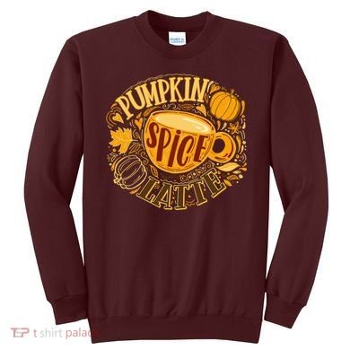 Pumpkin Spice Latte Emblem Sign Sweatshirt