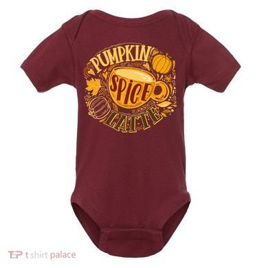 Pumpkin Spice Latte Emblem Sign Baby Bodysuit
