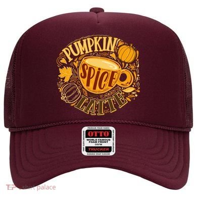 Pumpkin Spice Latte Emblem Sign Hat