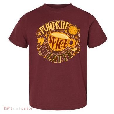 Pumpkin Spice Latte Emblem Sign Toddler T-Shirt