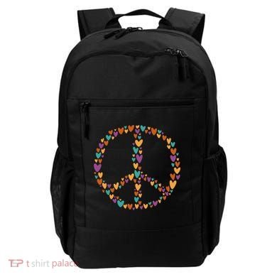 Peace Sign Love Hearts Backpack