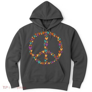 Peace Sign Love Hearts Hoodie