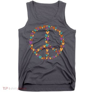 Peace Sign Love Hearts Tank Top
