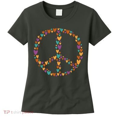 Peace Sign Love Hearts Women's T-Shirt