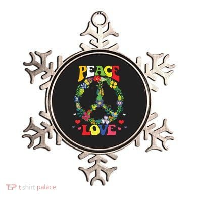 Peace Sign Love 60s 70s Tie Dye Hippie Costume Ornament
