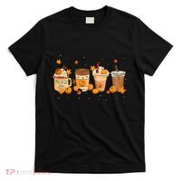Pumpkin Spice Latte Coffee Thanksgiving Fall Season Drinks T-Shirt thumb 0
