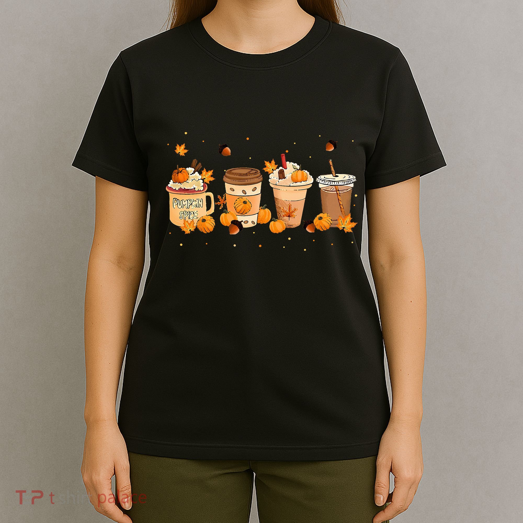 Pumpkin Spice Latte Coffee Thanksgiving Fall Season Drinks T-Shirt