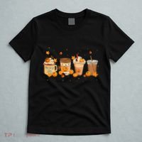 Pumpkin Spice Latte Coffee Thanksgiving Fall Season Drinks T-Shirt thumb 5