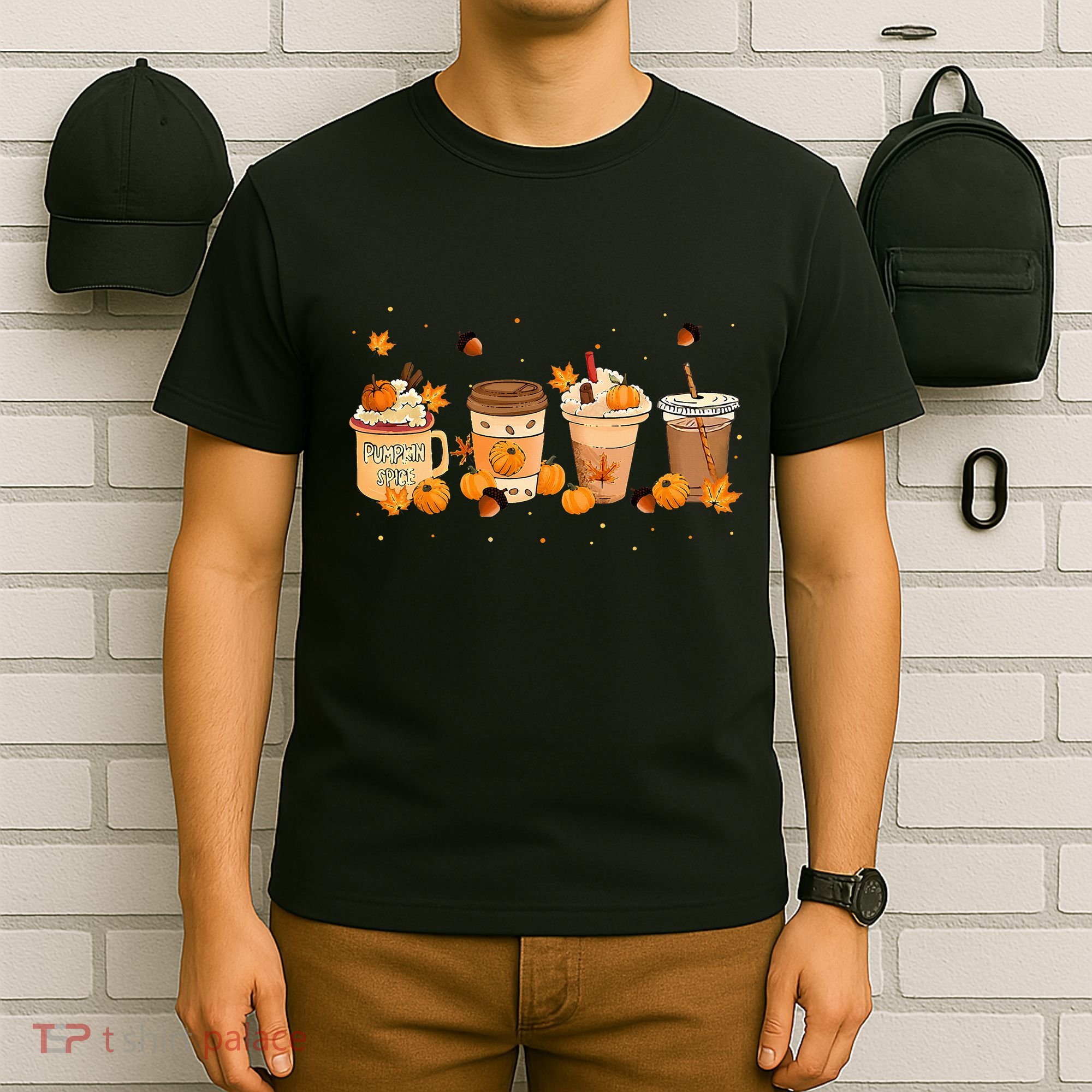 Pumpkin Spice Latte Coffee Thanksgiving Fall Season Drinks T-Shirt