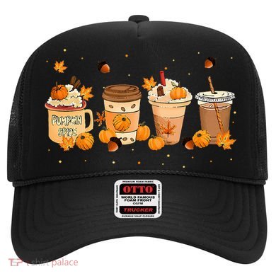 Pumpkin Spice Latte Coffee Thanksgiving Fall Season Drinks Hat