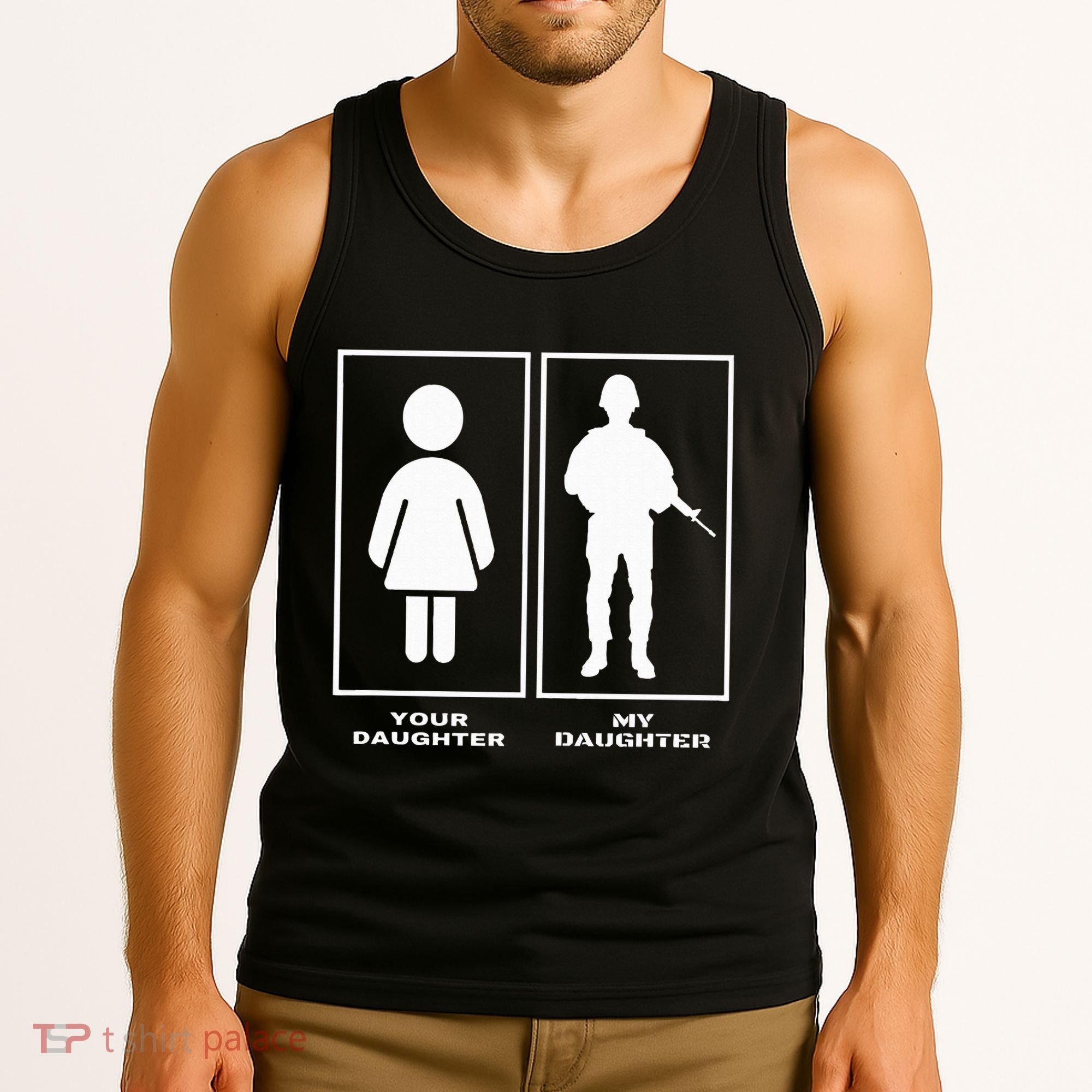 Proud Soldier Mom Dad Your Daughter My Daughter Military Tank Top